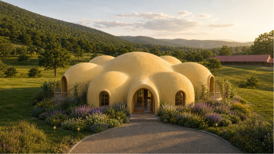 Rendering of the Apitherapy resort, The Hive