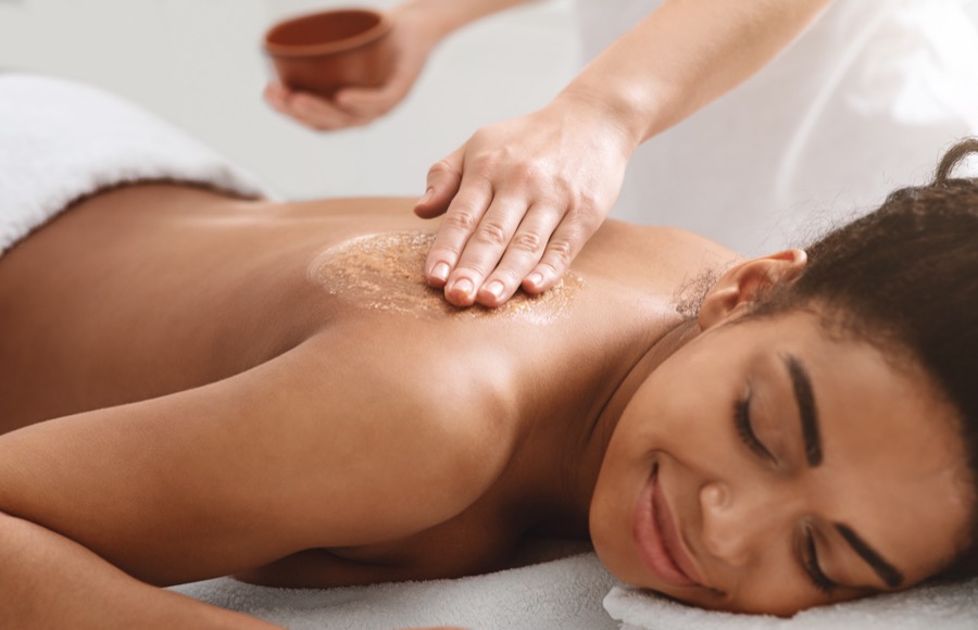 A full body scrub treatment